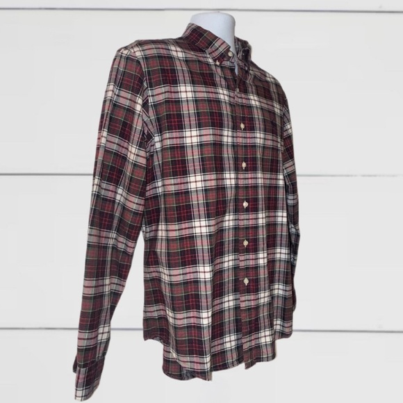 Ralph Lauren Classic Fit Flannel Shirt L • Plaid Long Sleeve Button Down - Picture 5 of 17